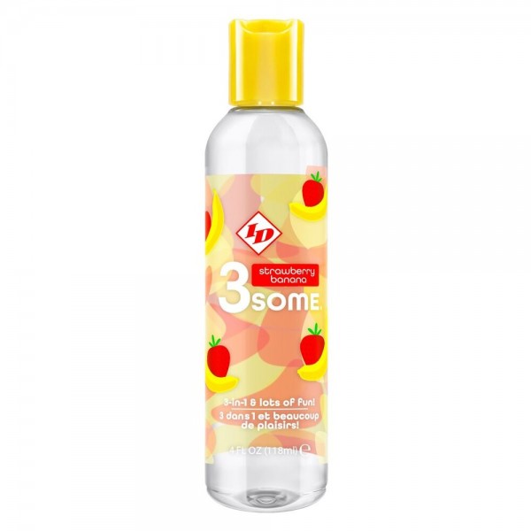 ID 3some Strawberry Banana 3 In 1 Lubricant 118ml